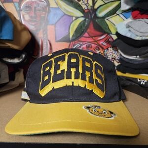 Vintage CAL Golden BEARS Black & Gold Snapback Cap with Mascot Patches